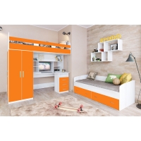 Кровать чердак Аракс Винтерберг-Оранжевый